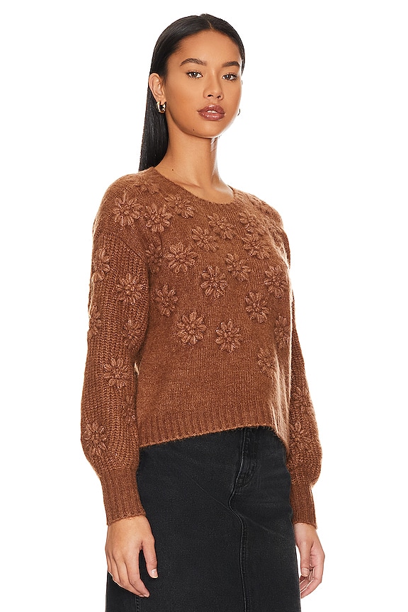 view 2 of 4 Floral Margo Sweater in Walnut