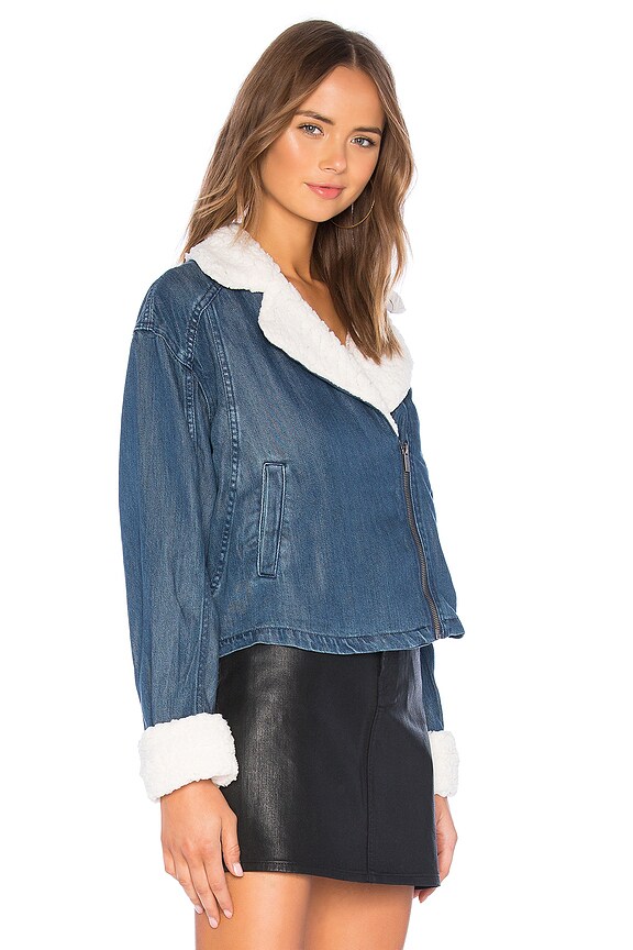 view 2 of 4 Sparrow Jacket With Faux Fur in Medium Wash
