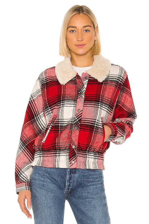 view 2 of 5 Eastwood Jacket in Eastwood Plaid True Red