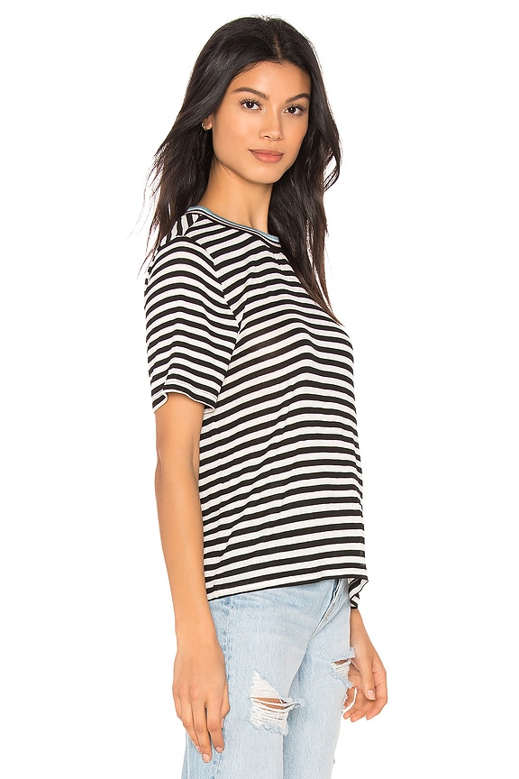 view 2 of 4 Striped Tee in Black & Natural