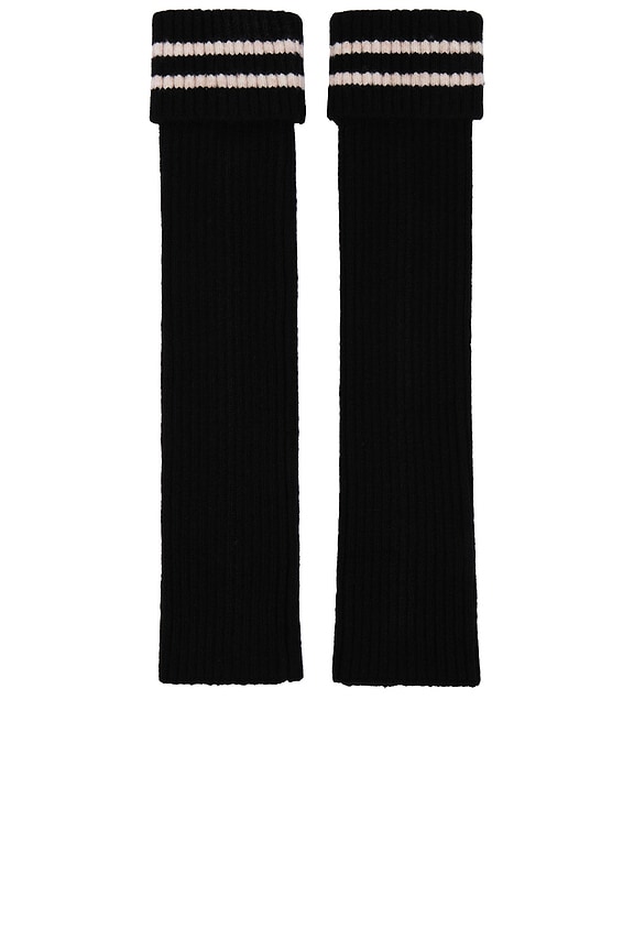 view 2 of 2 Leg Warmer in Black & Creme