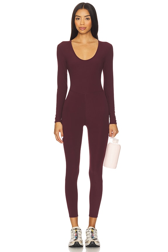 view 2 of 4 Chloe Air Weight Jumpsuit in Dark Cherry