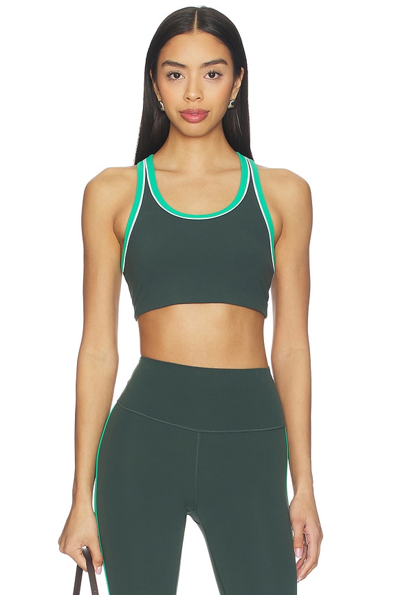 view 1 of 4 Robbie Airweight Sports Bra in Military & Spearmint