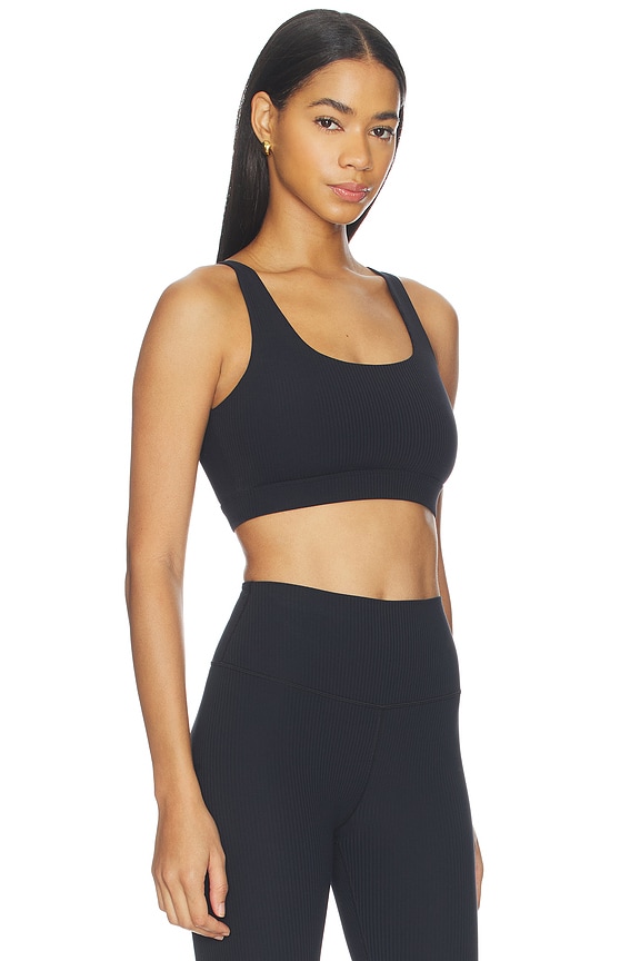 view 2 of 4 TOP ESPORTIVO CANELADO AIRWEIGHT in Black