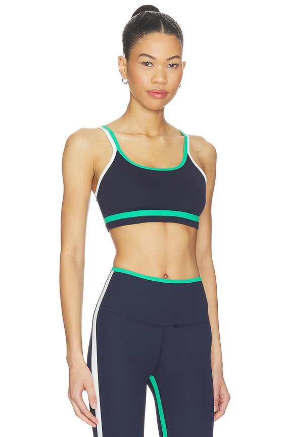 view 2 of 4 Eva Rigor Double Strap Sports Bra in Indigo & Spearmint