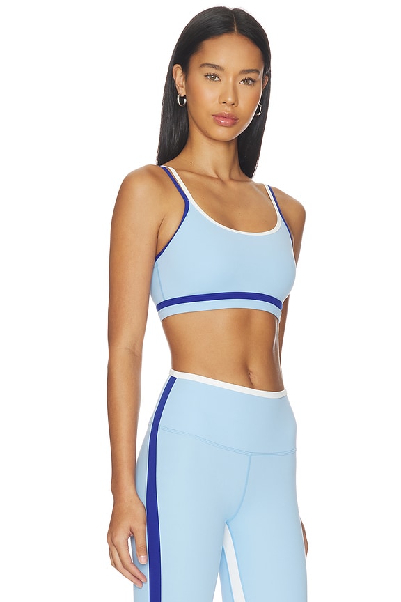 view 2 of 4 Eva Rigor Double Strap Bra in Skylight Blue & Cobalt