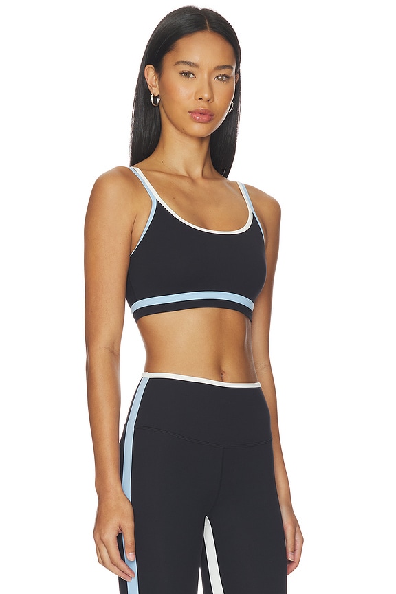 view 2 of 4 Eva Rigor Double Strap Bra in Black & Skylight