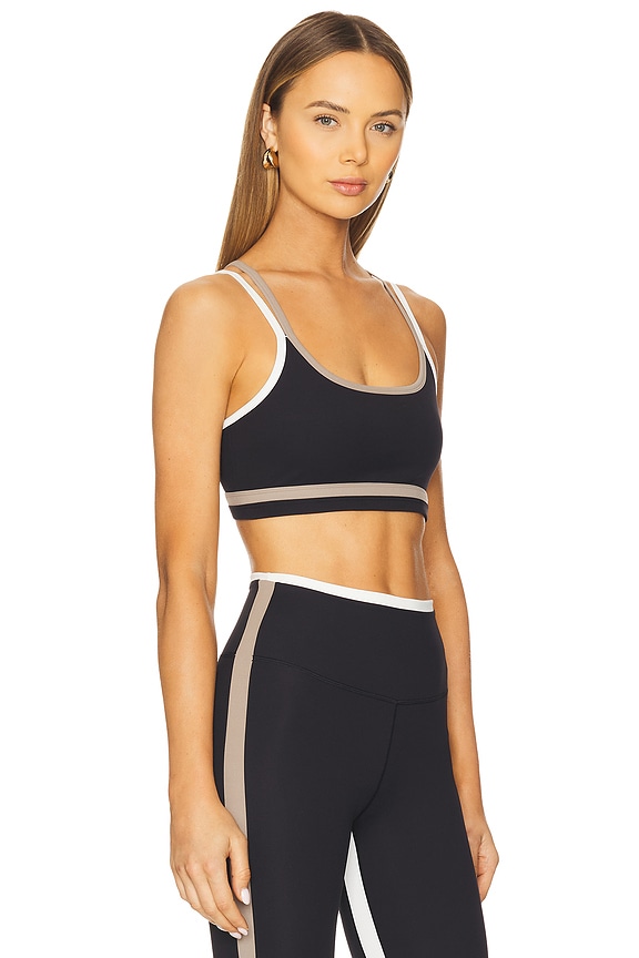 view 2 of 4 Eva Rigor Double Strap Bra in Black & Latte