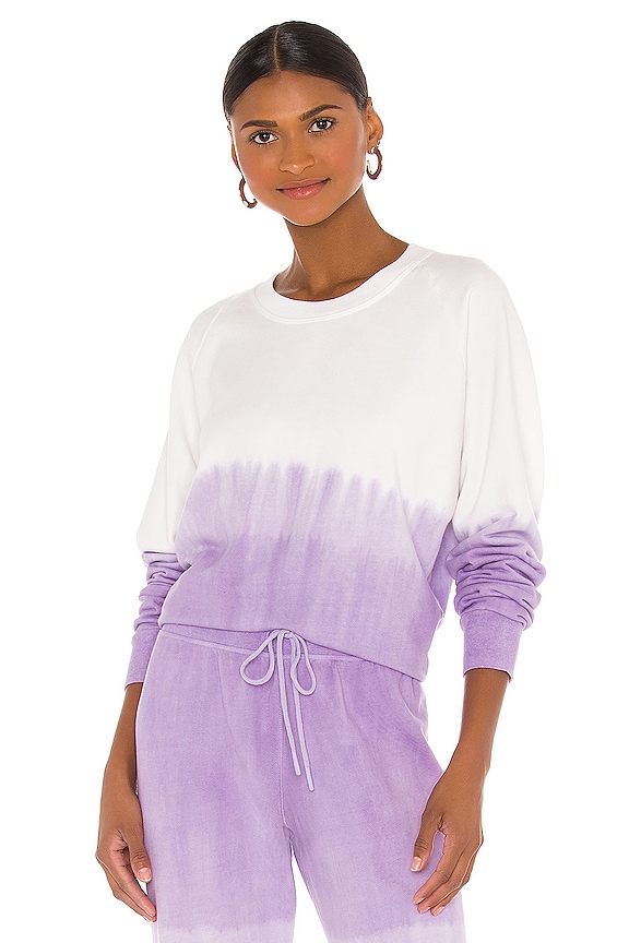 view 1 of 4 TILDA スウェットシャツ in Off White & Lavender Dip Dye