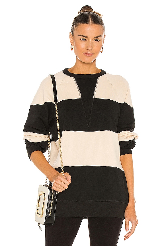 view 1 of 4 Jill French Terry Sweatshirt in Black & Oat