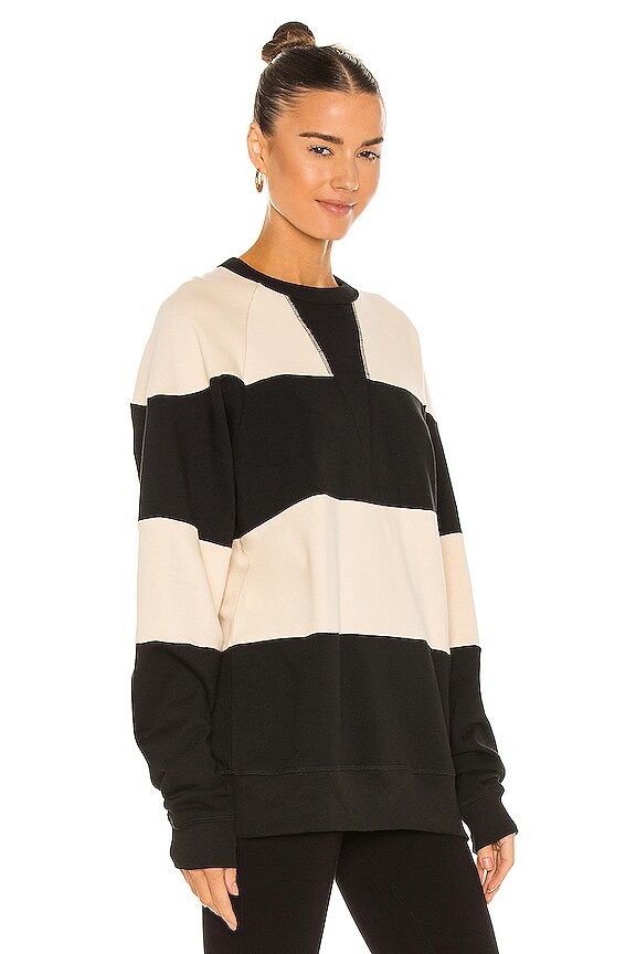 view 2 of 4 Jill French Terry Sweatshirt in Black & Oat