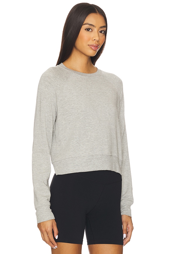 view 2 of 4 Brooks Fleece Long Sleeve Sweatshirt in Heather Grey