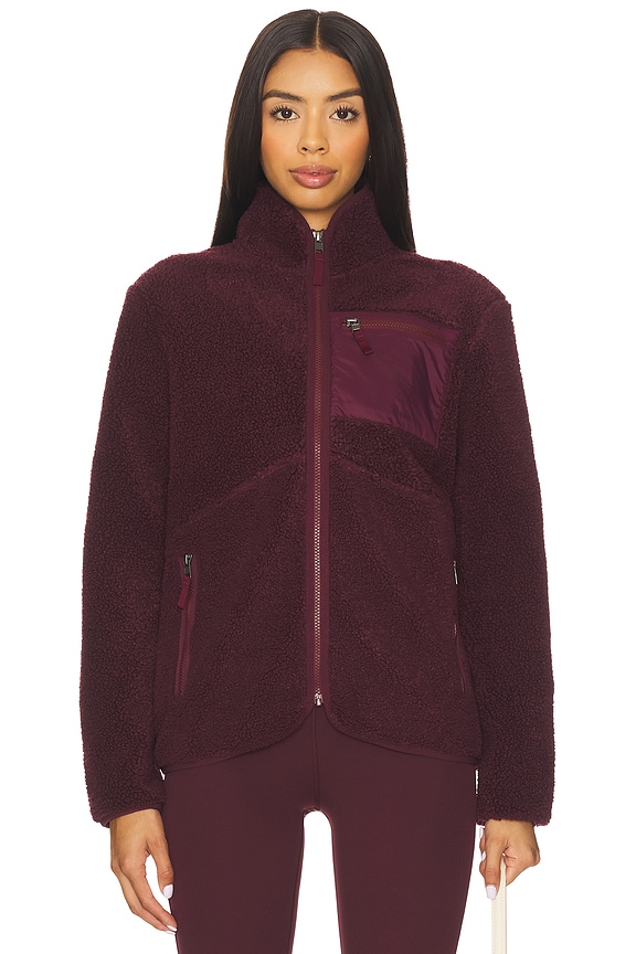view 2 of 5 Harris Sherpa Jacket in Dark Cherry