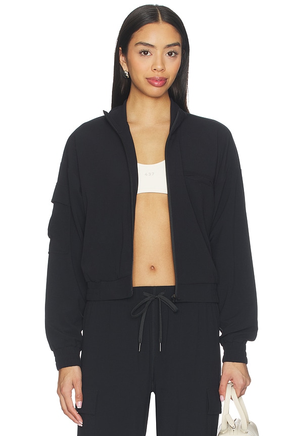 view 1 of 5 Peaches Airweight Cargo Jacket in Black