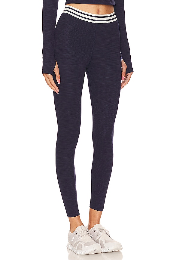 view 2 of 4 Bailey High Waist Active Rib Crop Legging in Indigo