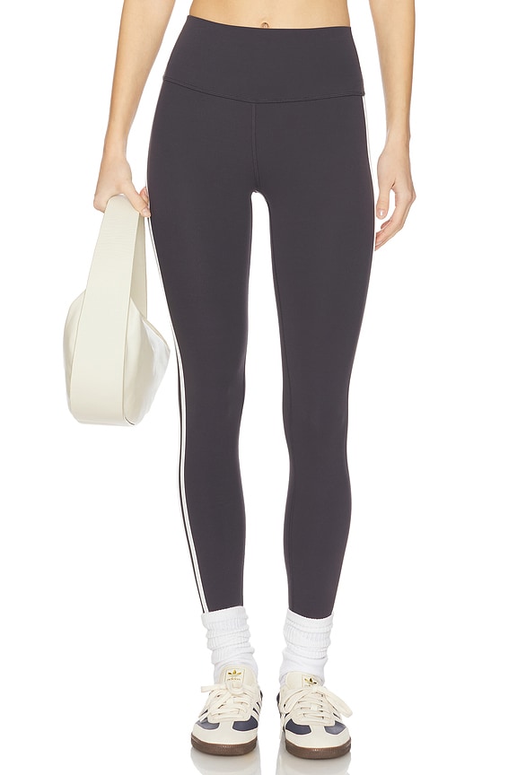 view 2 of 7 Ella High Waist Airweight Legging in Graphite & White