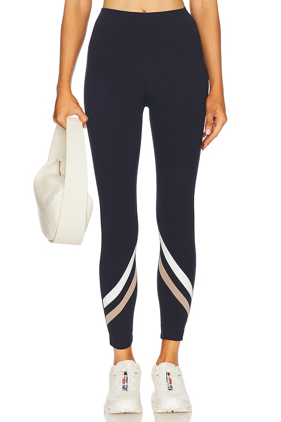 view 1 of 6 Chevron Air Weight High Waist 7/8 Legging in Indigo & Latte