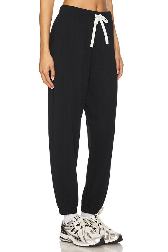 view 2 of 6 Andie Oversized Fleece Sweatpant in Black