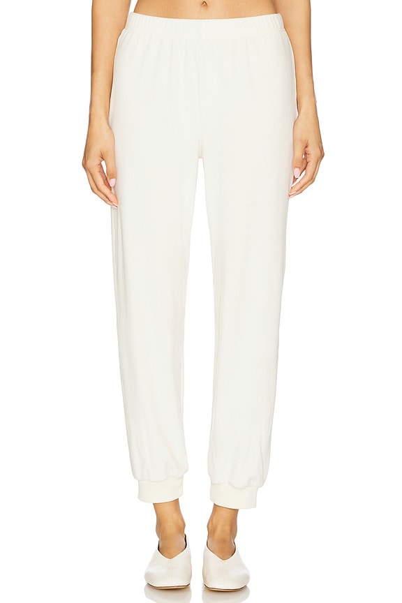 view 1 of 6 Rhys Velour Jogger in Creme
