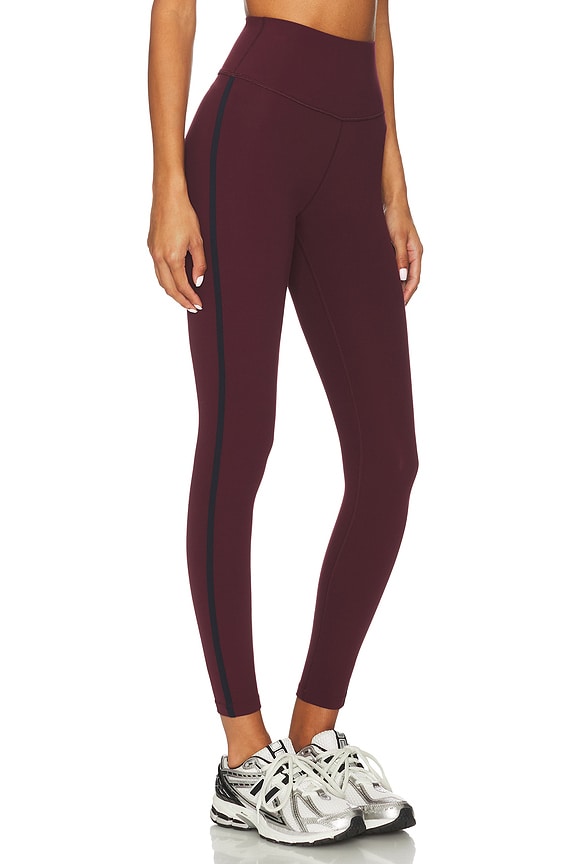 view 1 of 7 Amber Air Weight High Waist 7/8 Legging in Dark Cherry & Indigo
