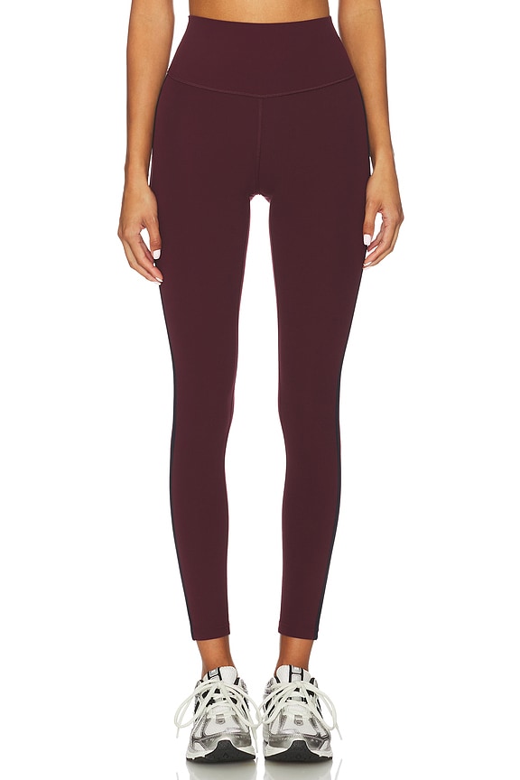 view 2 of 7 Amber Air Weight High Waist 7/8 Legging in Dark Cherry & Indigo