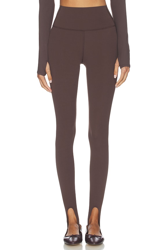 view 1 of 7 River High Waist Airweight Stirrup Legging in Dark Chocolate