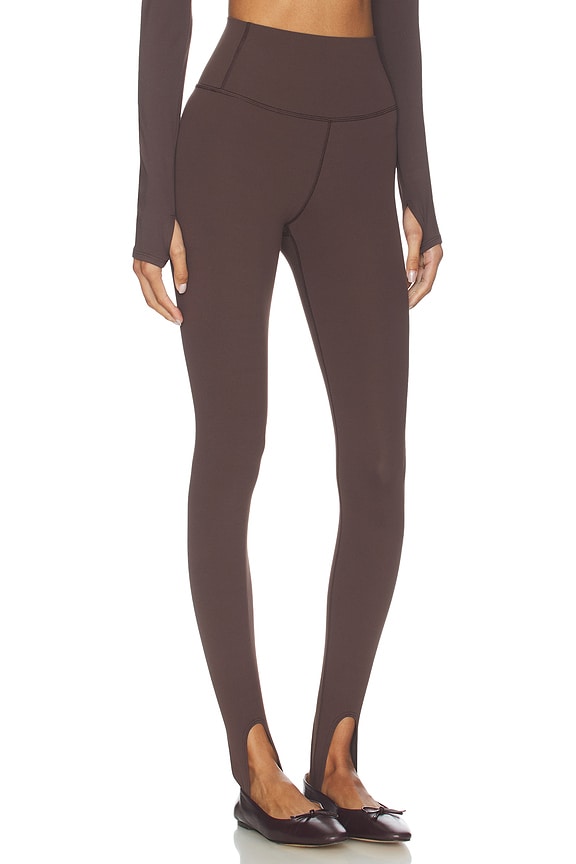 view 2 of 7 River High Waist Airweight Stirrup Legging in Dark Chocolate
