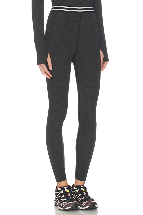view 2 of 6 Bailey High Waist Active Rib 7/8 Legging in Heather Graphite