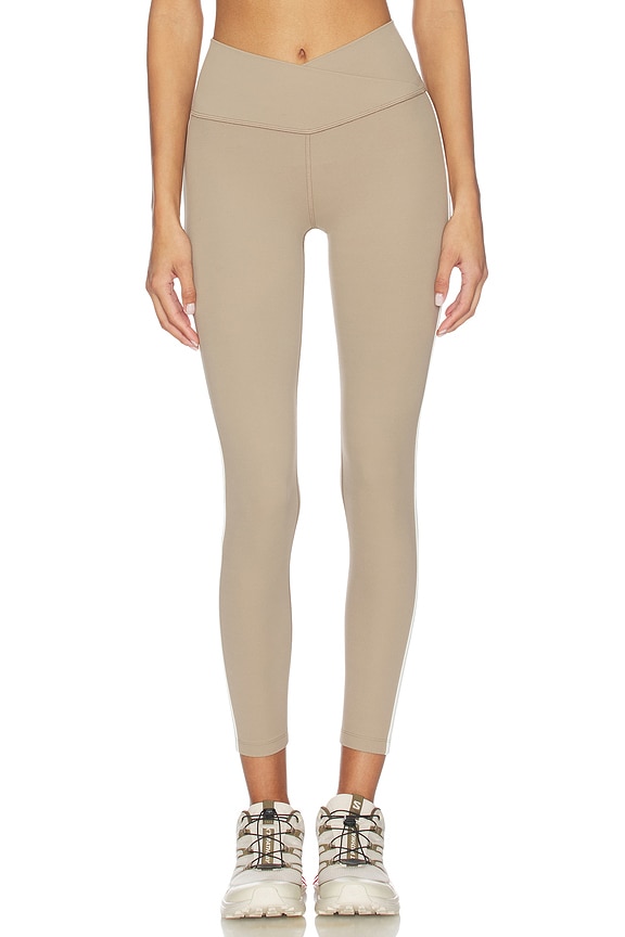 view 2 of 6 Mia Rigor Legging W/ Stripe in Latte & White