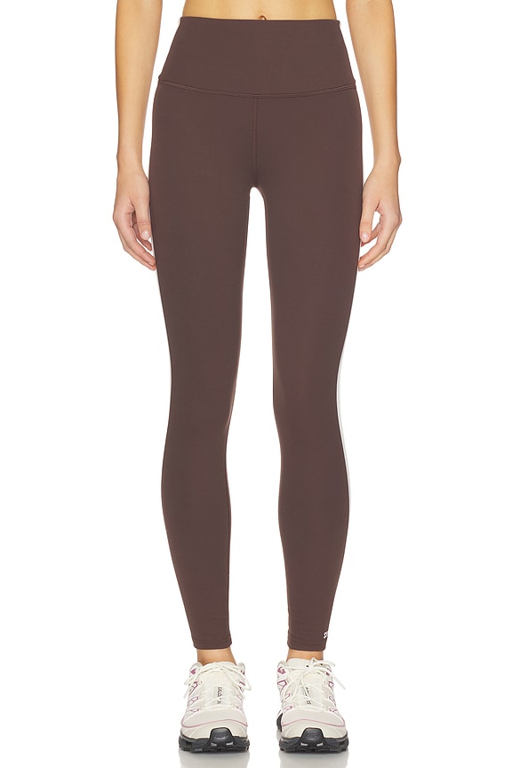 view 2 of 7 LEGGING 7/8 BIANCA HIGH WAIST RIGOR 7/8 in Dark Chocolate & White
