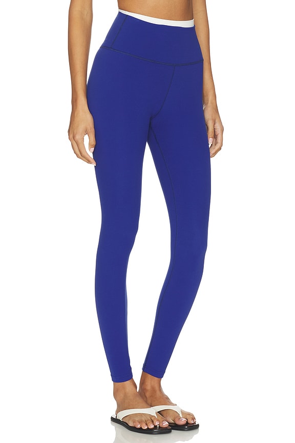 view 2 of 6 Dual High Waist Airweight 7/8 Legging in Cobalt & White