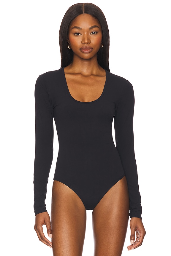 view 2 of 5 Airweight Scoop Neck Bodysuit in Black