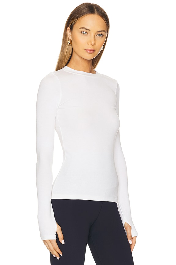 view 2 of 4 TOP MANGA LARGA LOUISE in White