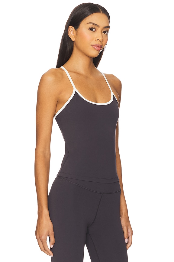 view 2 of 4 Air Weight Tank Top in Graphite & White