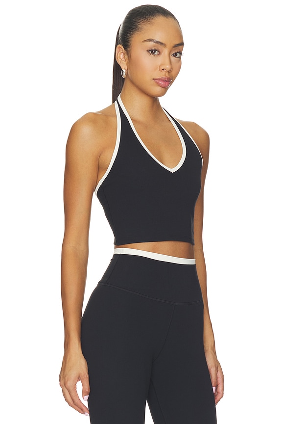 view 2 of 4 Rory Airweight Halter Bralette in Black & Creme