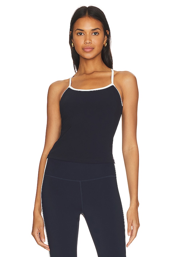 view 1 of 4 Airweight Tank in Indigo & White