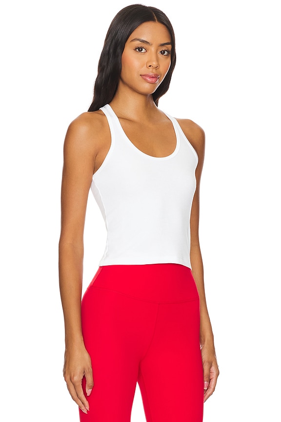 view 2 of 4 Ashby Rib Crop Top in White