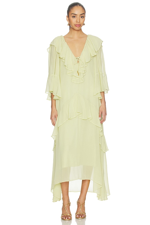 view 1 of 3 VESTIDO CHIFFIRA in Linden Green