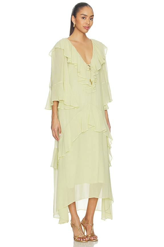 view 2 of 3 VESTIDO CHIFFIRA in Linden Green