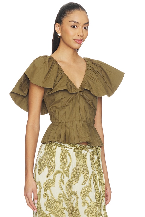 view 2 of 4 Sagar Top in Olive Green