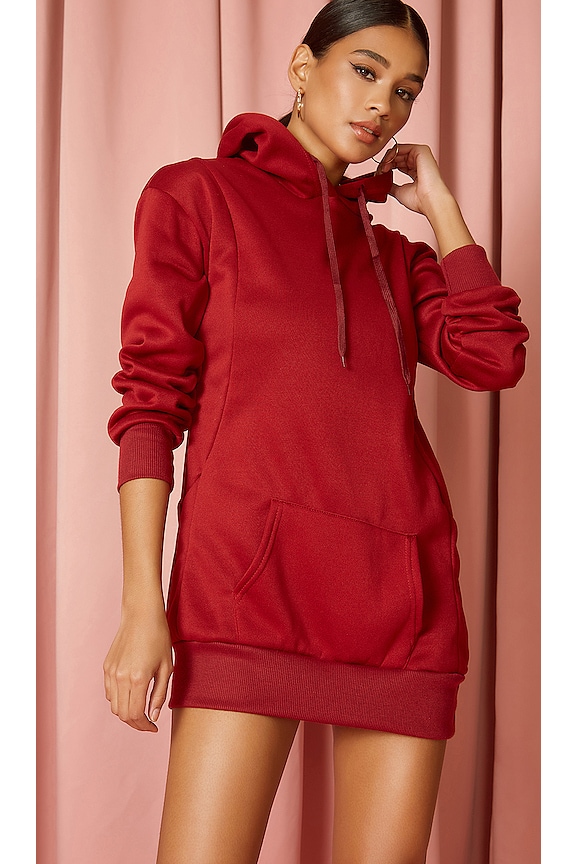 view 1 of 3 Hoodie Dress in Red