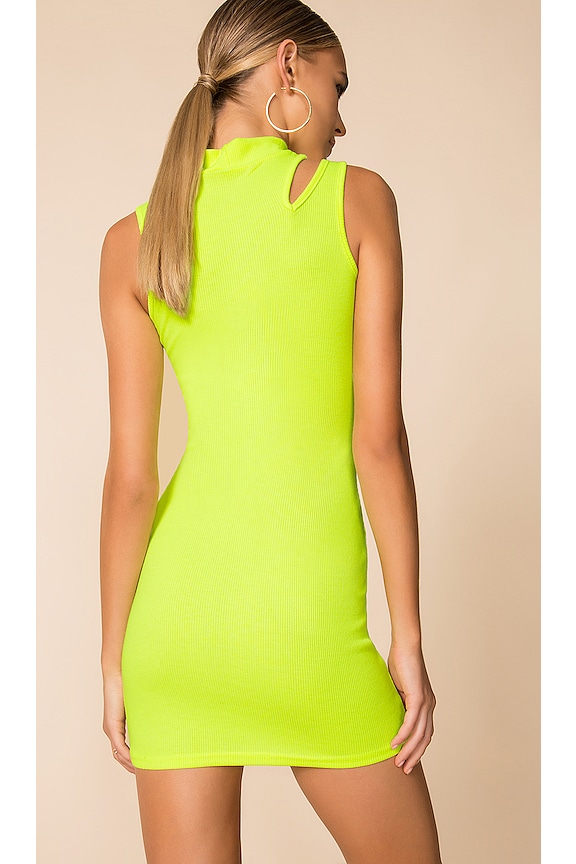 yellow cut out bodycon dress Floral Metal Decoration Ruched Cut Out Bodycon Tube Dress, Yellow / XS