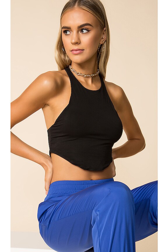 view 1 of 4 Racer Front Tank Top in Black