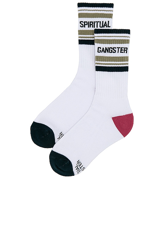 view 2 of 4 STRIPE 양말 in White