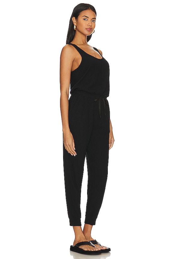 view 2 of 3 Harmony Rib Jogger Jumpsuit in Black