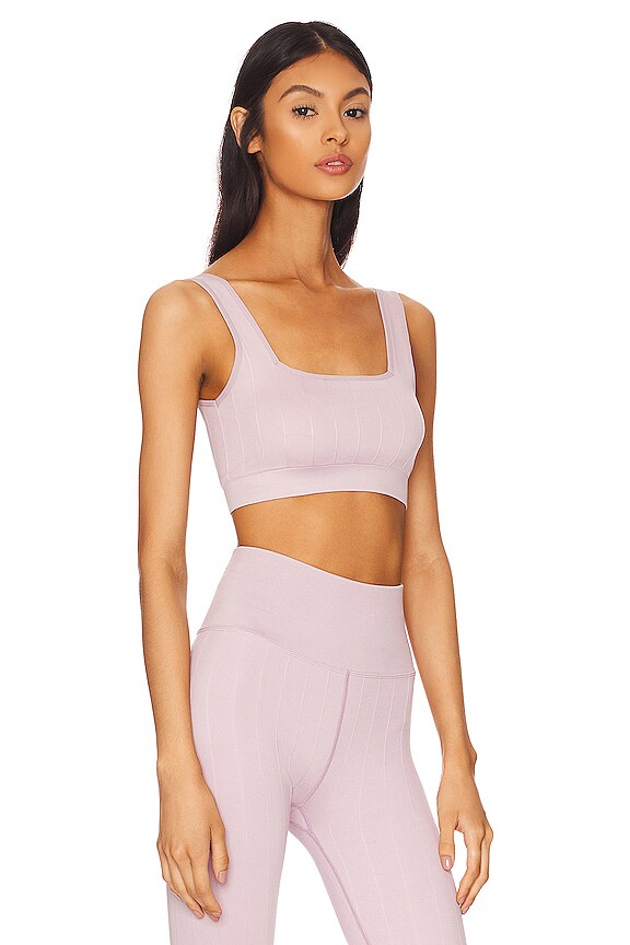 view 2 of 4 Amara Wide Rib Seamless Bra in Faded Lilac
