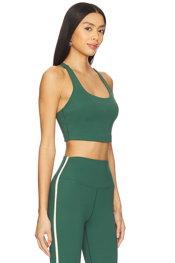 view 2 of 4 Frankie Longline Bra in Retro Green