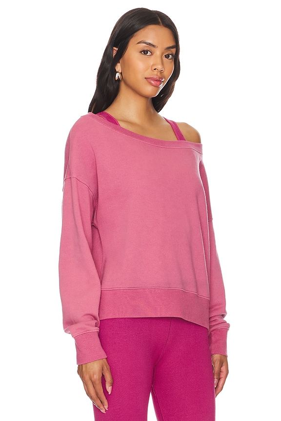 view 2 of 4 SWEAT ÉPAULES DÉNUDÉES LA VIDA in Pink Haze