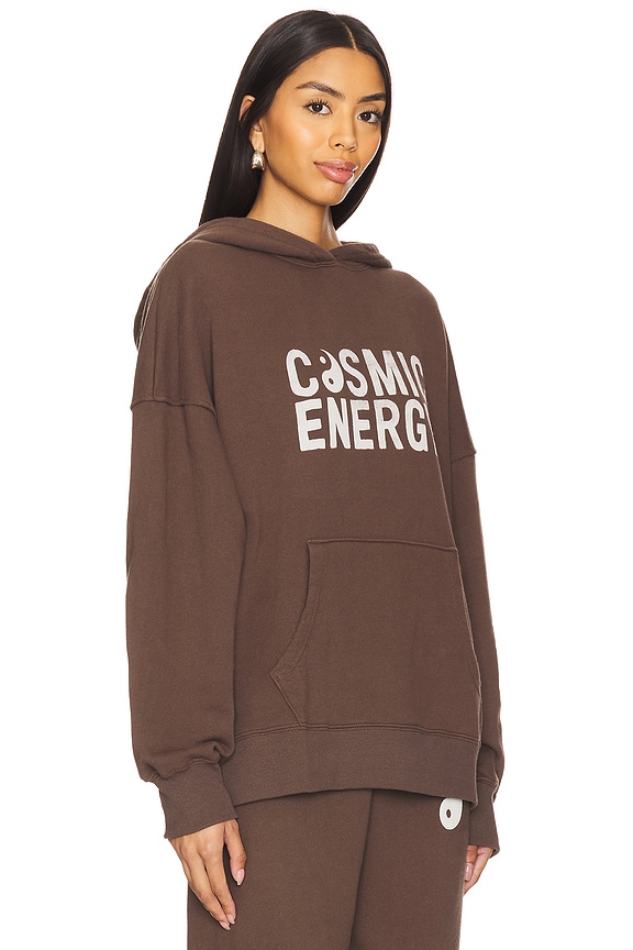 view 2 of 4 SUDADERA CON CAPUCHA COSMIC ENERGY in Mocha