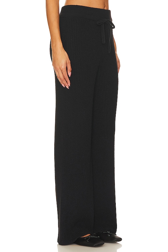 view 2 of 4 Wide Leg Chenille Pant in Black